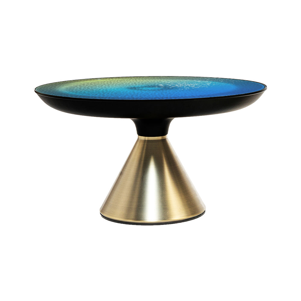 Ava Long Round Glass Top Coffee Table - Large