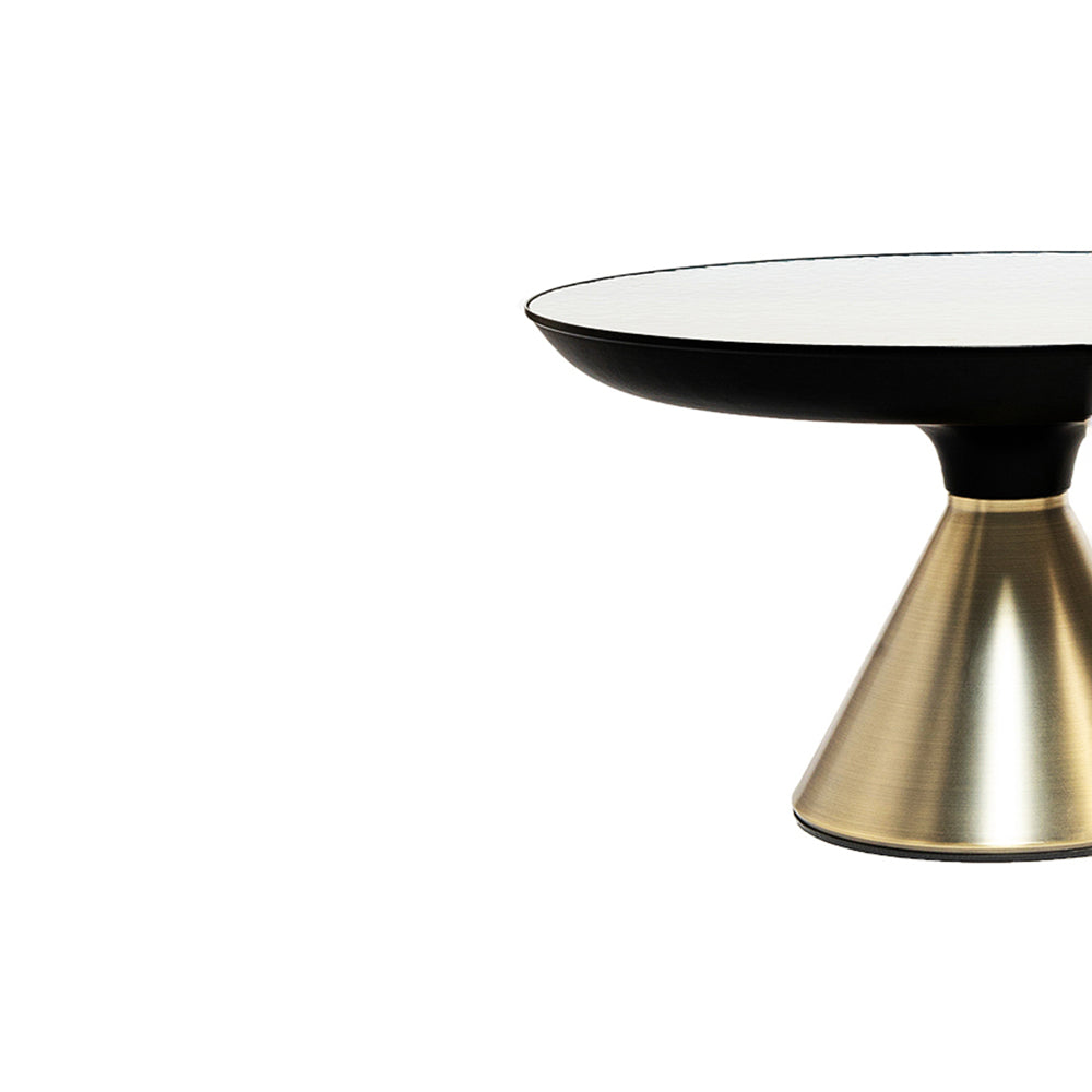 Ava Long Round Glass Top Coffee Table - Large