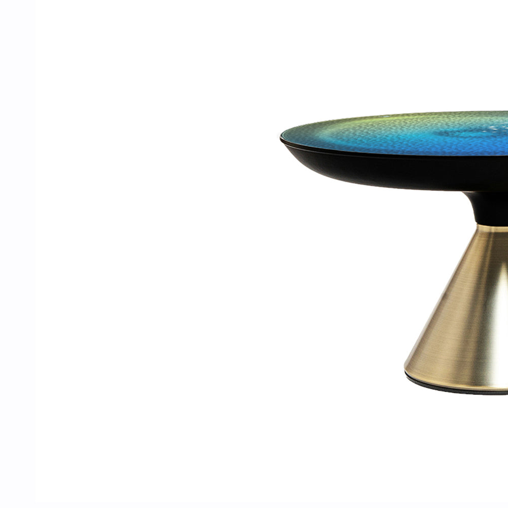 Ava Long Round Glass Top Coffee Table - Large
