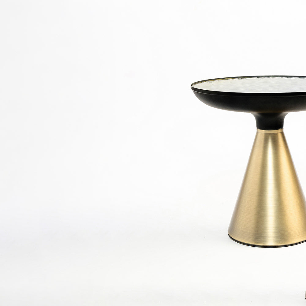 Ava Long Round Glass Top Coffee Table - Small