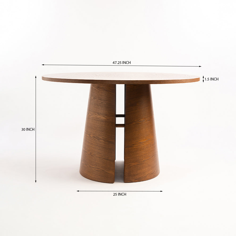 Stella Hughes 4 Seater Dining Table - Dark Walnut