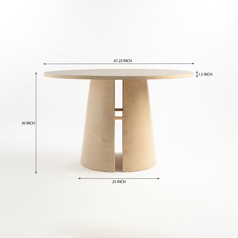 Stella Hughes 4 Seater Dining Table - White Oak