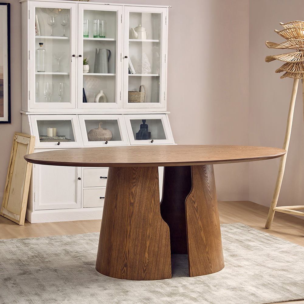 Avery Jenkins 6 Seater Dining Table - Dark Walnut