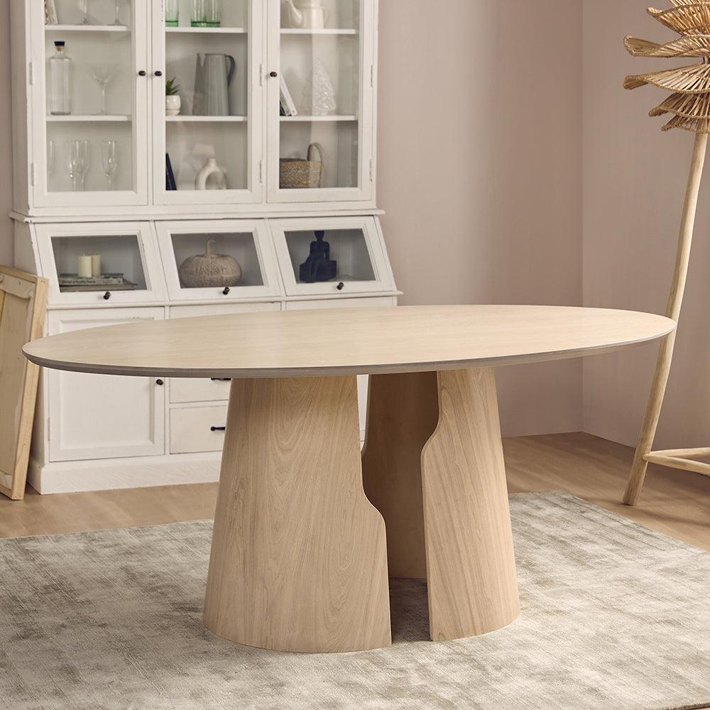 Avery Jenkins 6 Seater Dining Table - White Oak