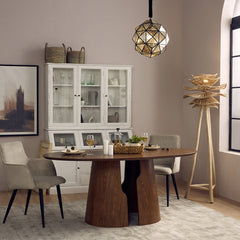 Avery Jenkins 6 Seater Dining Table - Dark Walnut