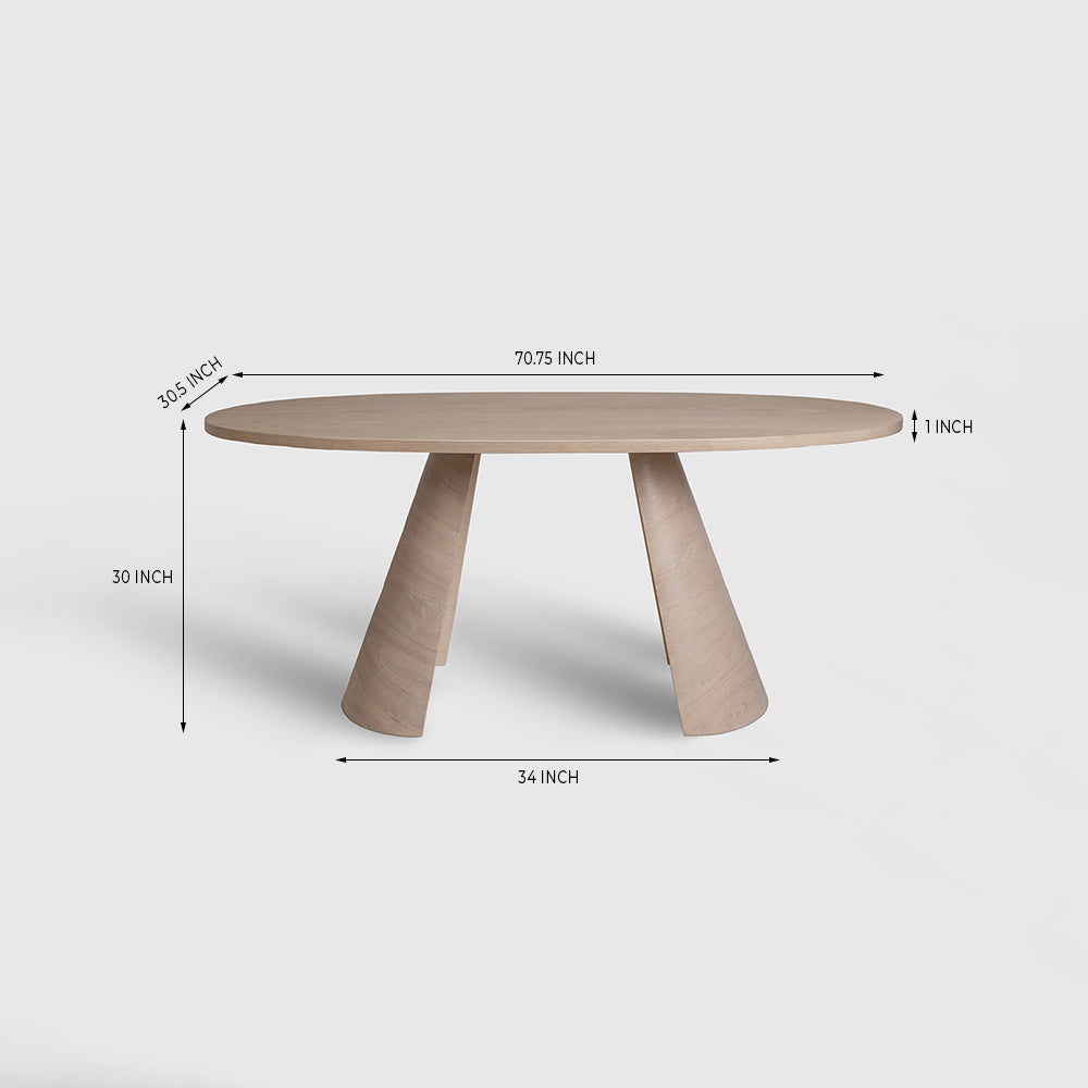 Andrew Hughes 6 Seater Dining Table - White Oak