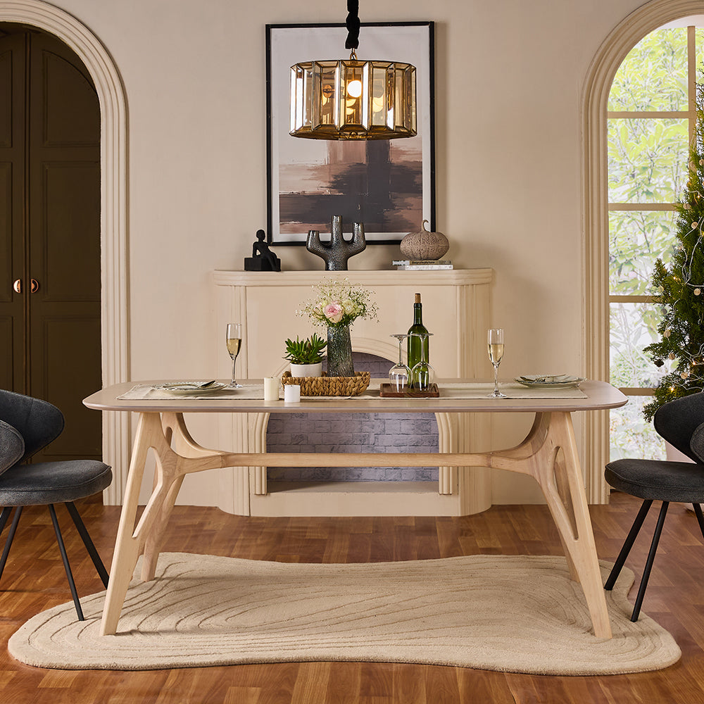 Olivia Judd 6 Seater Dining Table - White Oak