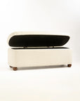 Mavis Cotton Bench with Wood