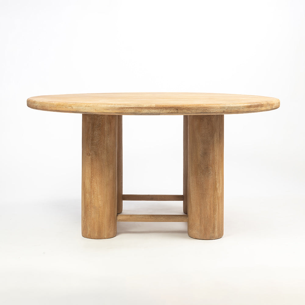 Elysianis Leewell 6 Seater Dining Table - Limewash