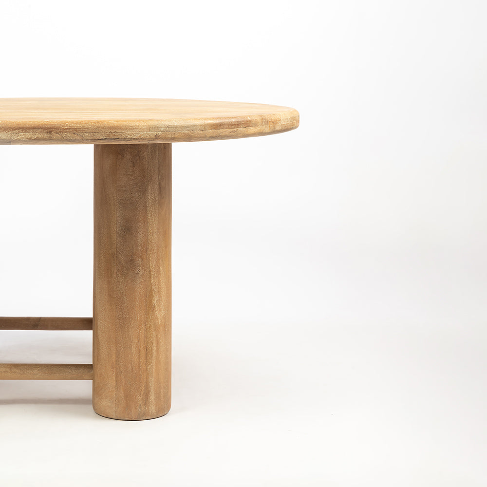 Elysianis Leewell 6 Seater Dining Table - Limewash