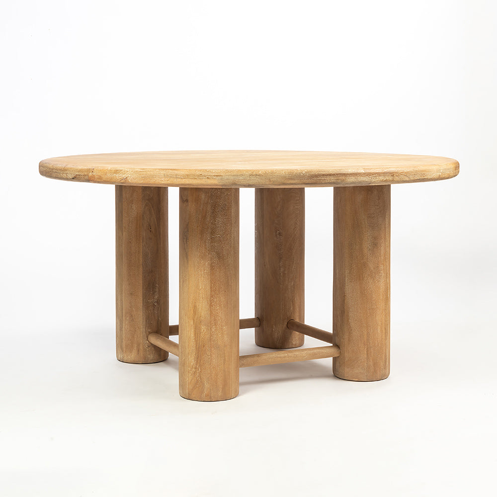 Elysianis Leewell 6 Seater Dining Table - Limewash