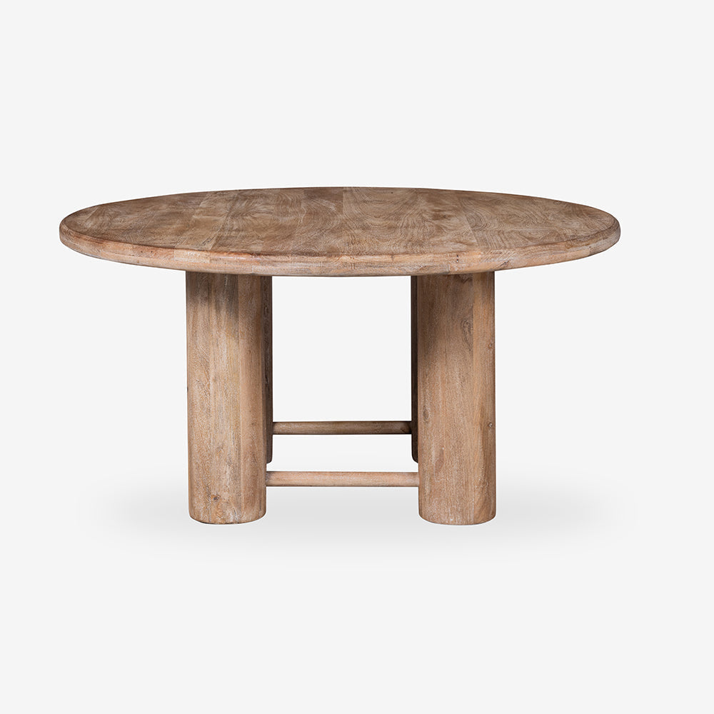 Elysianis Leewell 6 Seater Dining Table - Limewash