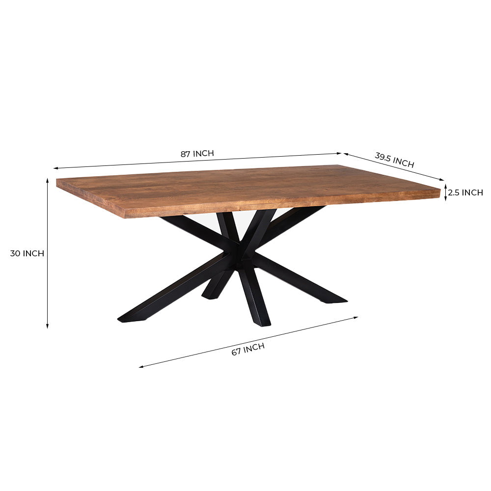 Avrelle Jewel 6 Seater Dining Table - Brown