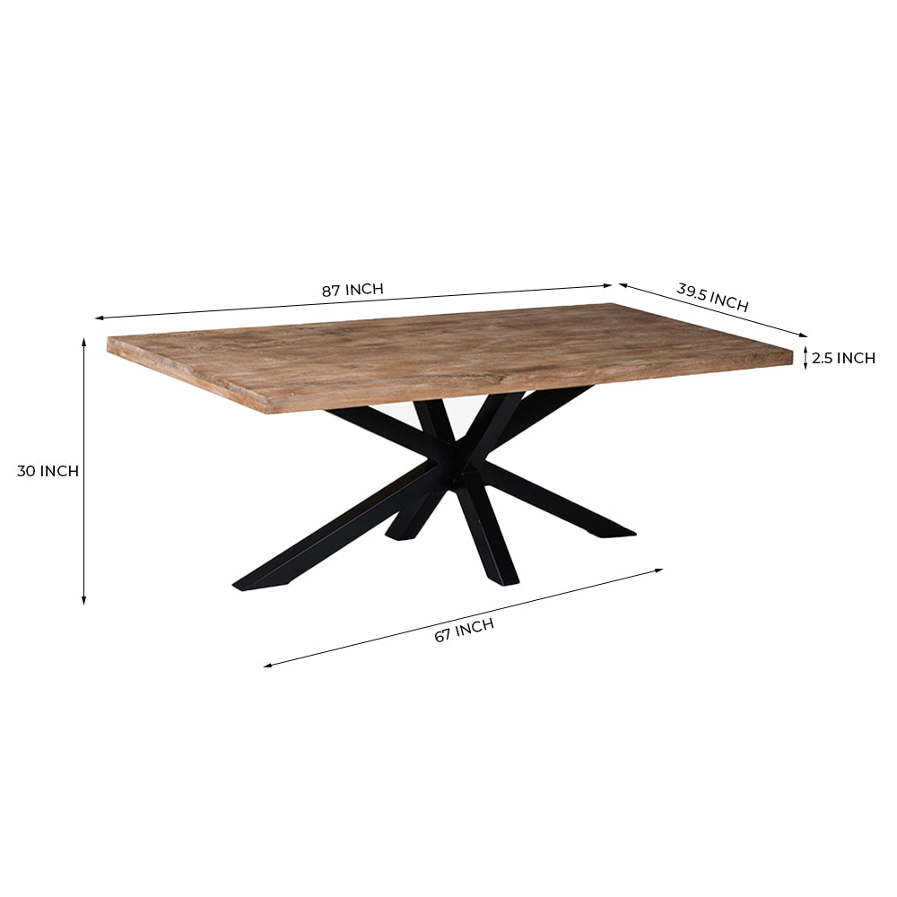 Avrelle Jewel 6 Seater Dining Table - Limewash