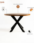 Vervella Shine 4 Seater Dining Table - Brown