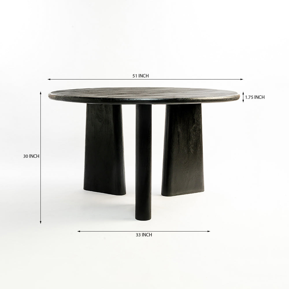 Perivelle Grace 4 Seater Dining Table - Black