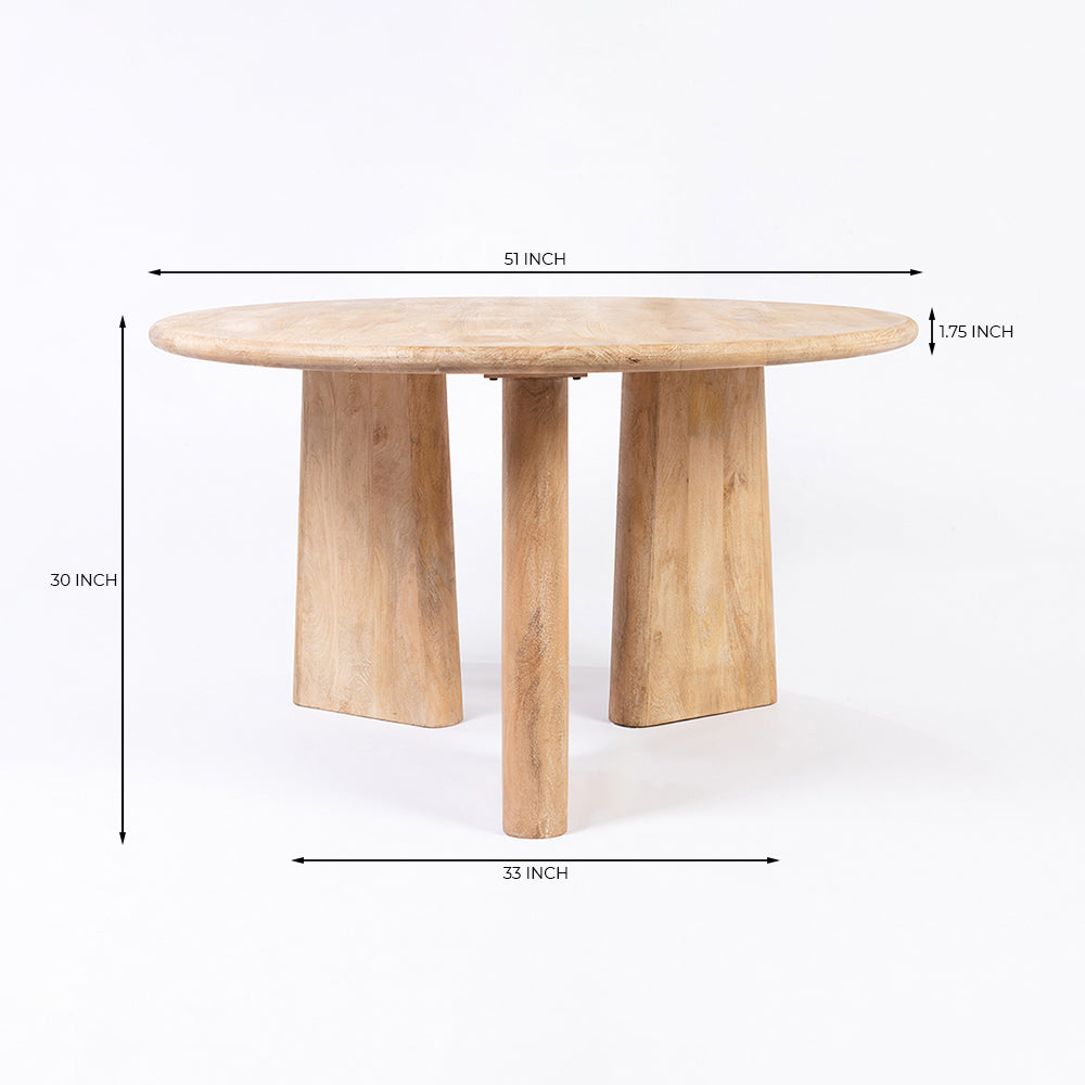 Perivelle Grace 4 Seater Dining Table - Limewash