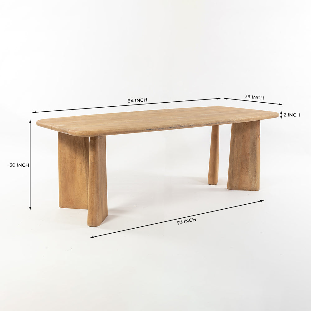 Serenzia Franz 6 Seater Dining Table - Limewash