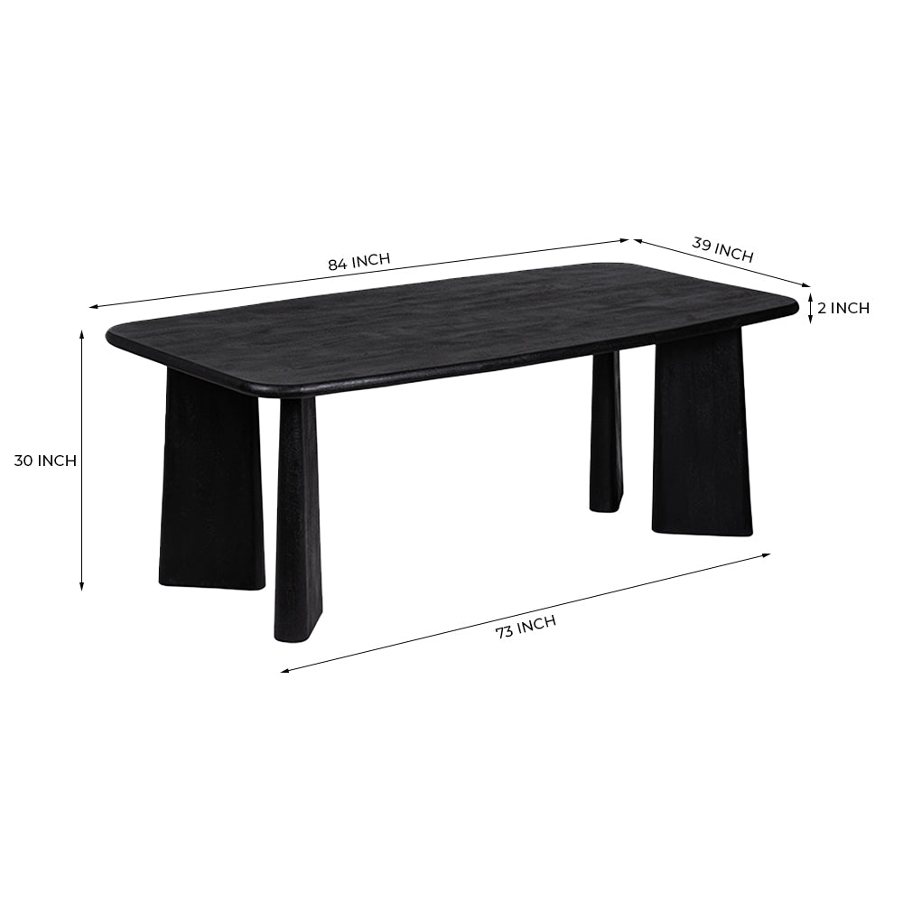 Serenzia Franz 6 Seater Dining Table - Black