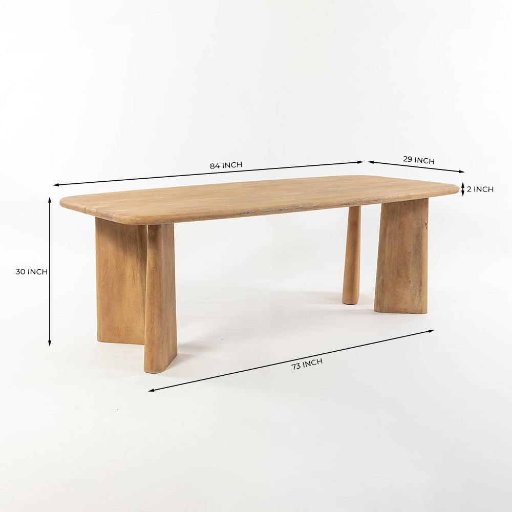 Serenzia Franz 6 Seater Dining Table - Limewash