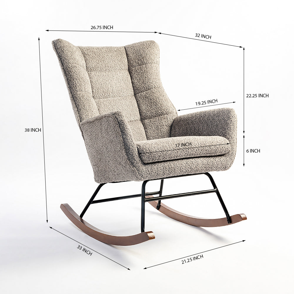 Voltis Edge Rocking Chair - Grey