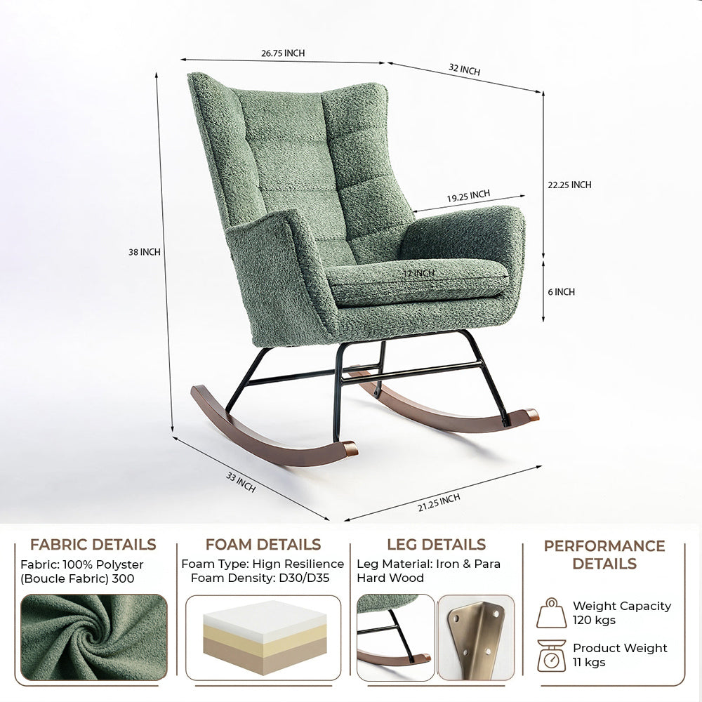 Voltis Edge Rocking Chair - Green