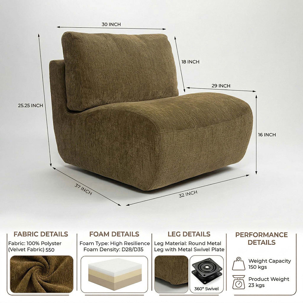 Auralis Shore Domain Sofa - Olive Green