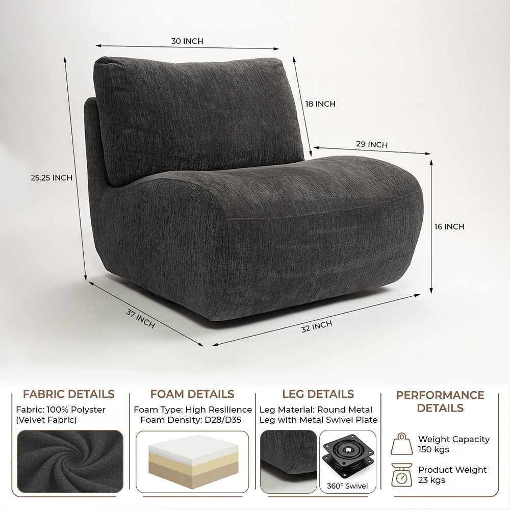 Auralis Shore Domain Sofa - Grey