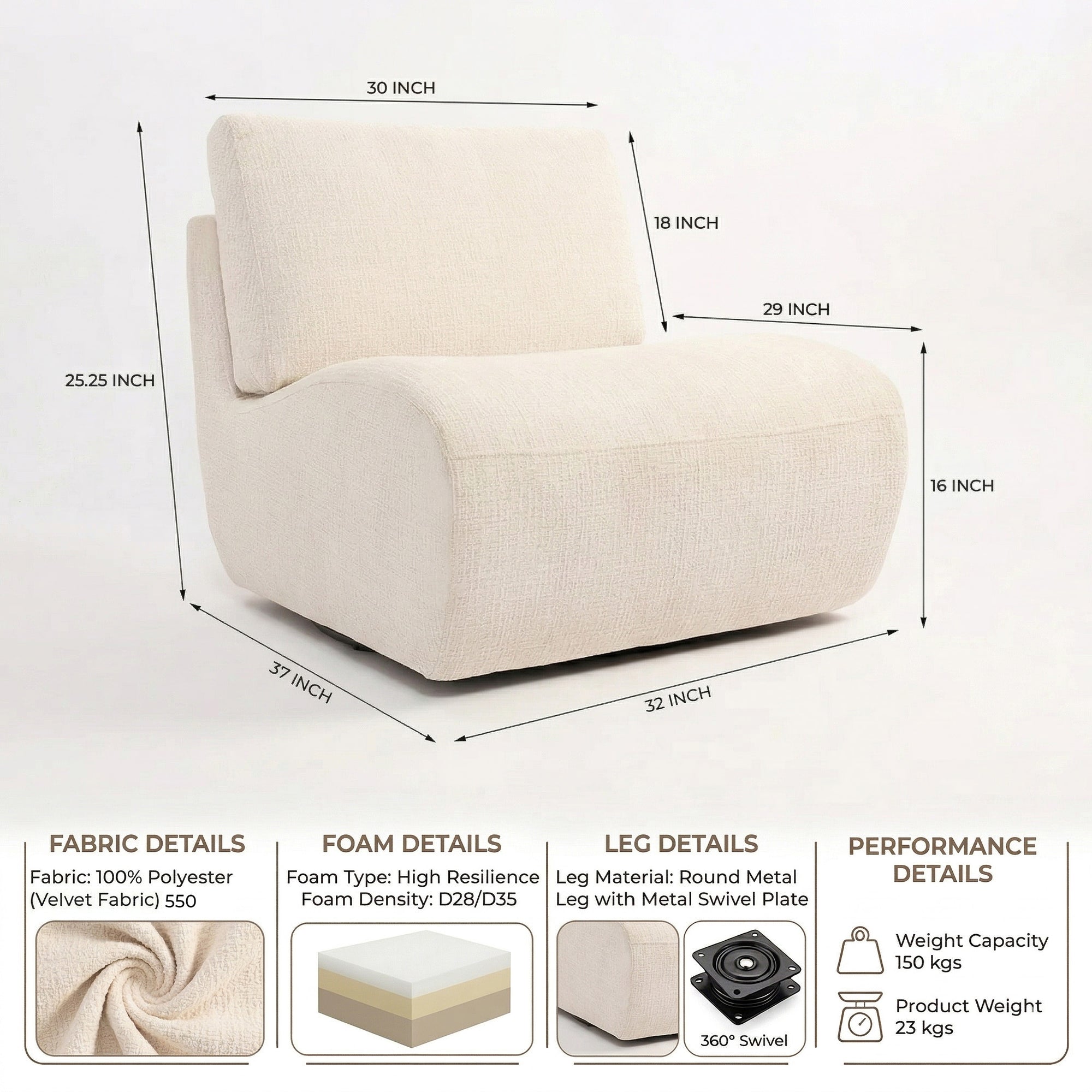 Auralis Shore Domain Sofa - White