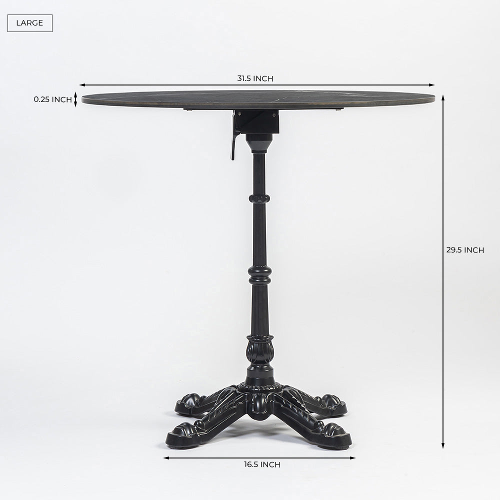 Emberfield Glow Aluminium Restaurant Table - Black