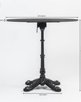 Emberfield Glow Aluminium Restaurant Table - Black