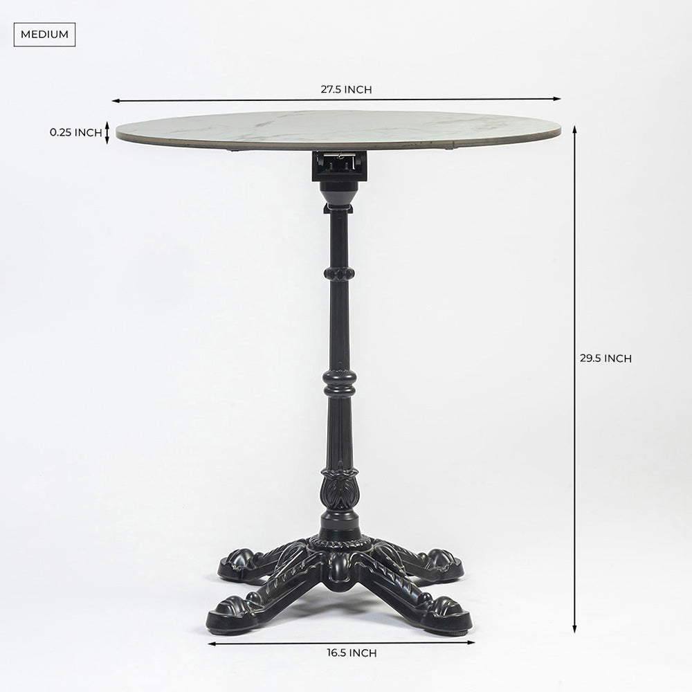 Emberfield Glow Aluminium Restaurant Table - White - Medium