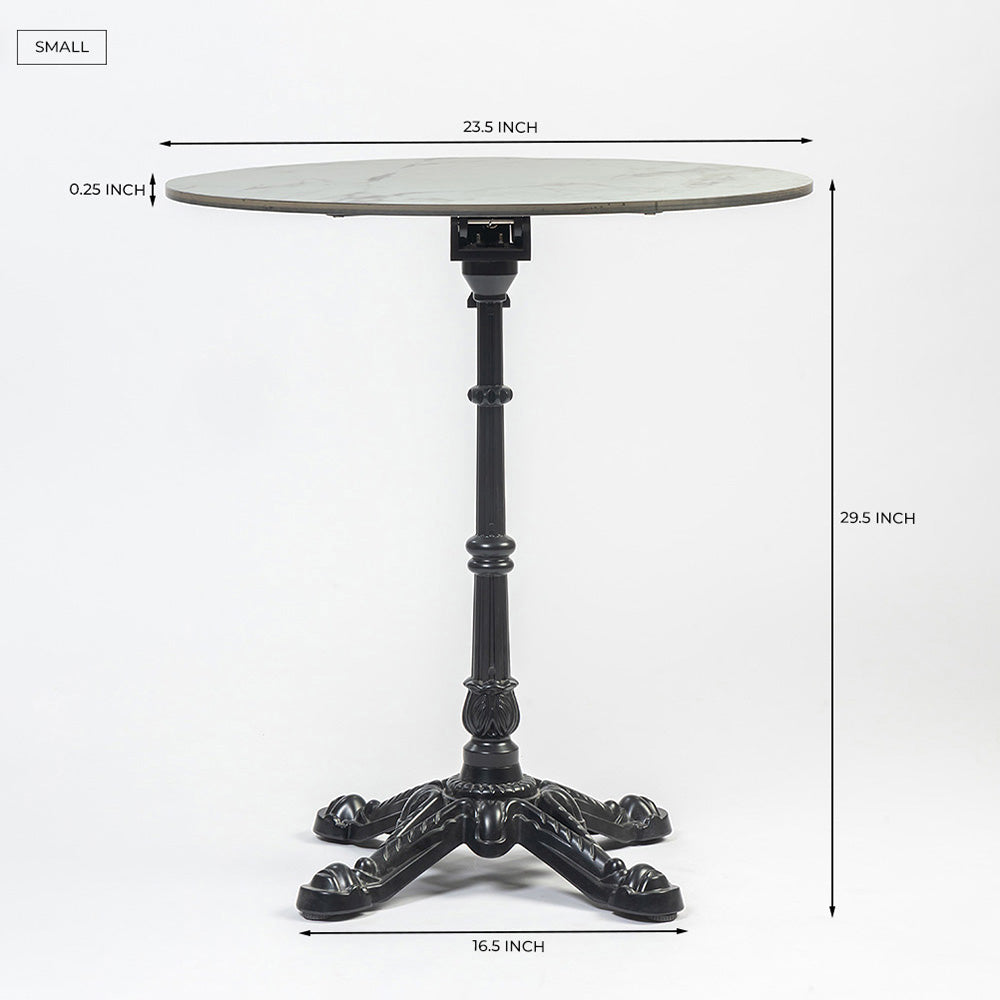 Emberfield Glow Aluminium Restaurant Table - White - Small