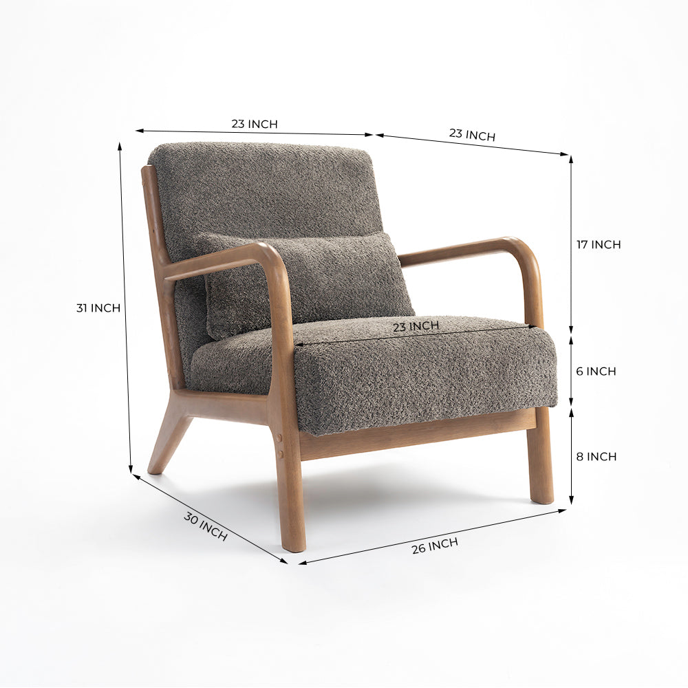 Blue Betty Arm Chair - Grey
