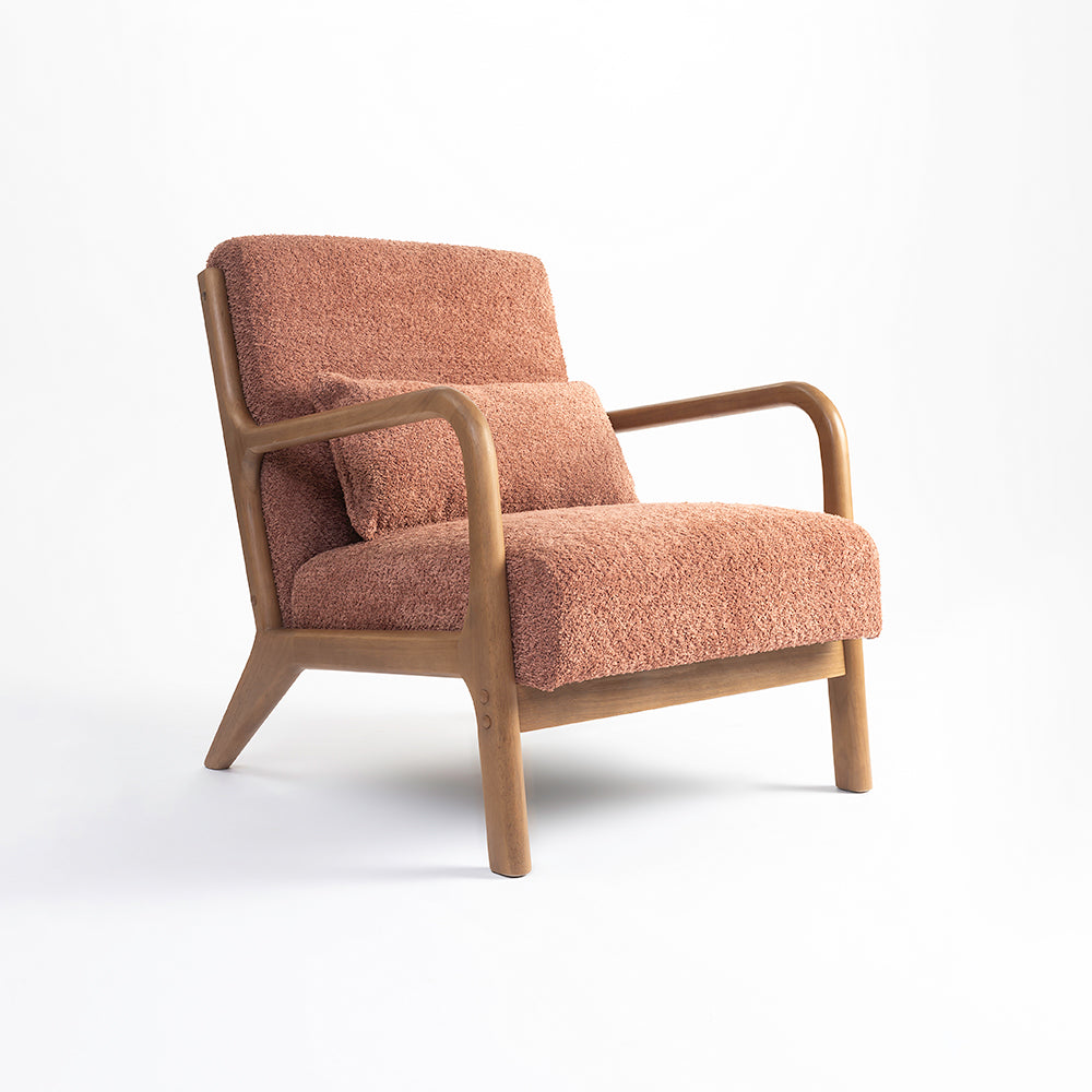 Blue Betty Arm Chair - Rose Brown