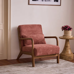 Blue Betty Arm Chair - Rose Brown