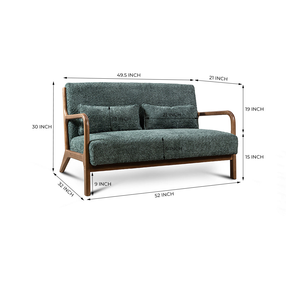 Roxanne 2 seater Sofa - Green