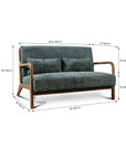 Roxanne 2 seater Sofa - Green