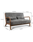 Roxanne 2 seater Sofa - Grey