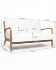 Roxanne 2 seater Sofa - White