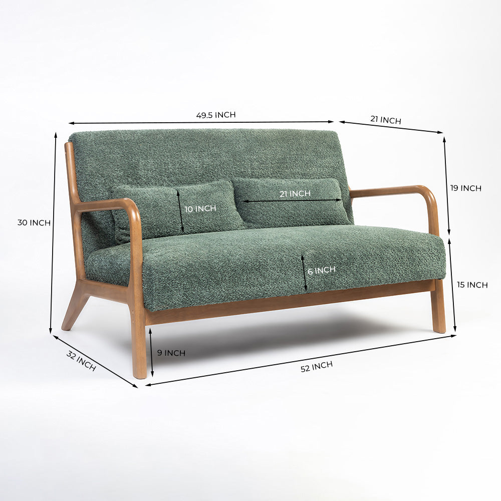 Roxanne 2 seater Sofa - Green