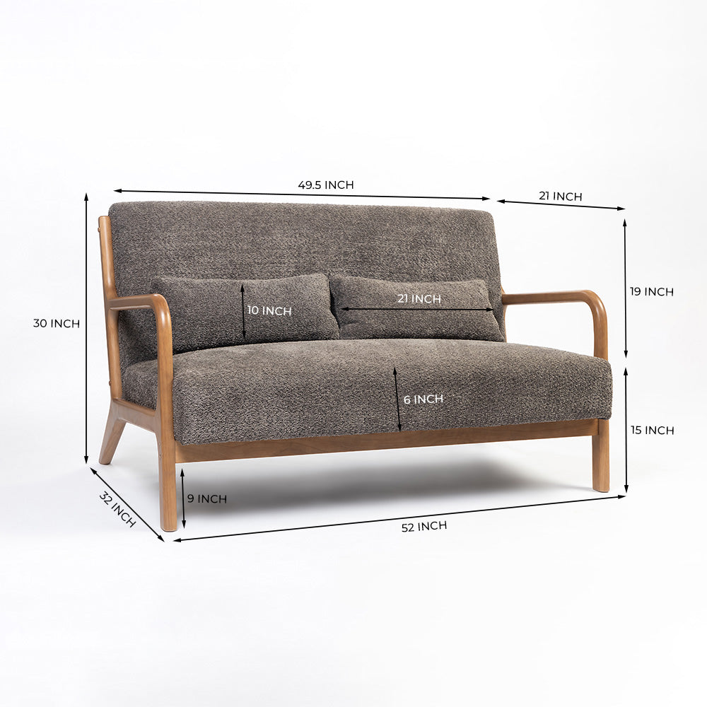 Roxanne 2 seater Sofa - Grey