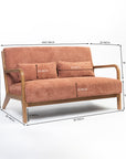 Roxanne 2 seater Sofa - Rose Brown
