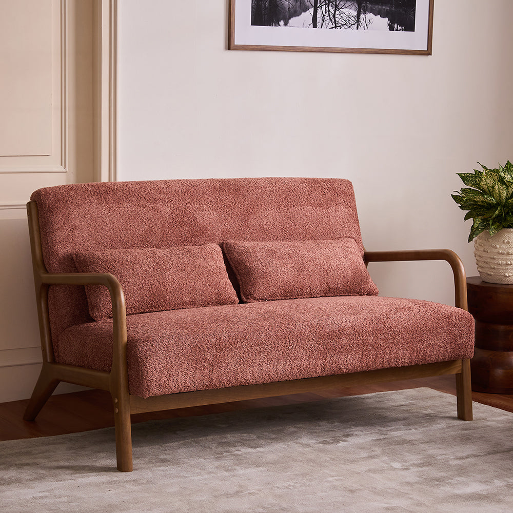 Roxanne 2 seater Sofa - Rose Brown