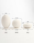 White Derek Terracotta Vase Set of 3