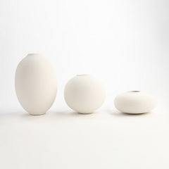 White Derek Terracotta Vase Set of 3
