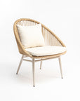 Mott Rattan Chair with Giza Cotton cushion