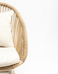 Mott Rattan Chair with Giza Cotton cushion