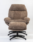 Hoopie Velvet Chair with ottoman