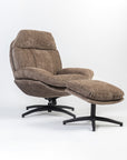 Hoopie Velvet Chair with ottoman